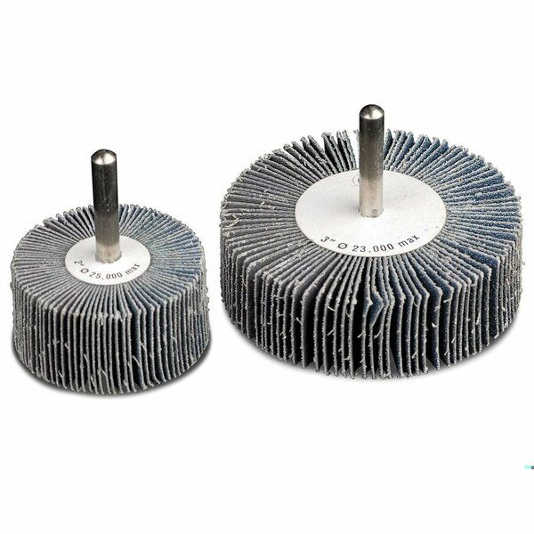 Cgw Abrasives Contaminant-Free Coated Flap Wheel, 3 in Dia Wheel, 1 in W Face, 1/4 in Dia Shank, 80 Grit, Fine Gra 41530